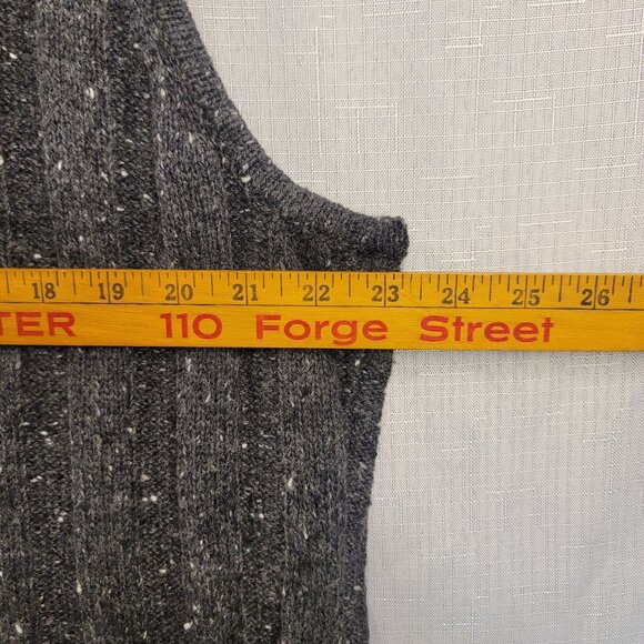 Woolrich Womens Sweater Vest 2XL Knit Zip Front Ribbed Nordic Pattern Lambs Wool - Picture 7 of 8